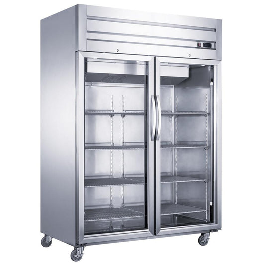 D55AR-GS2 Top Mount Glass 2-Door Commercial Reach-in Refrigerator