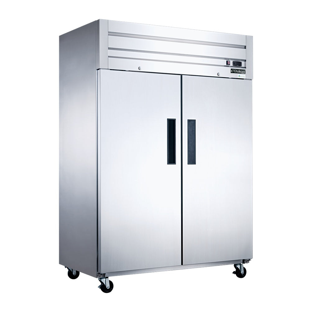 D55AF Commercial 2-Door Top Mount Freezer in Stainless Steel