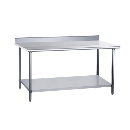DCSTW-3060B Stainless Steel Work Table with Backsplash - 60 in. Wide