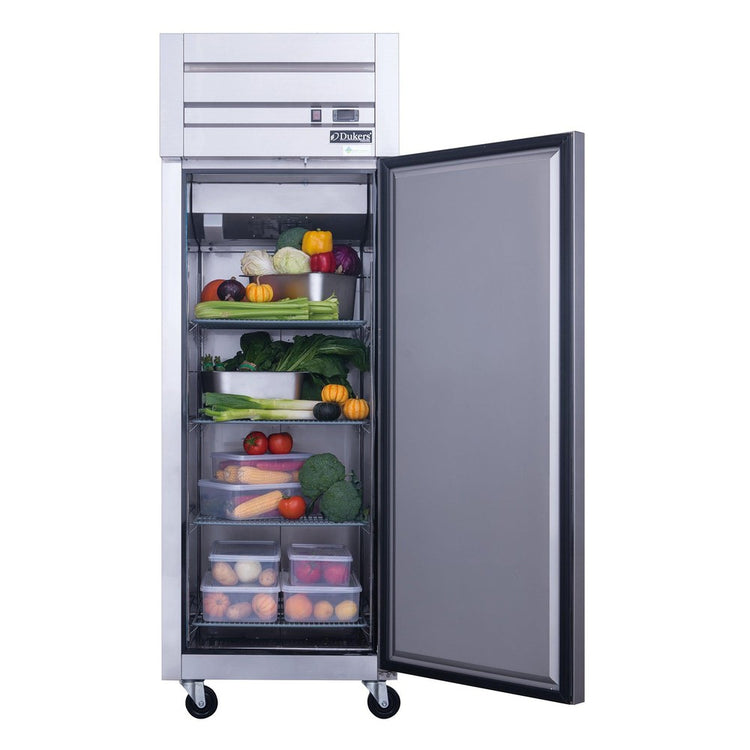 Refrigerador comercial de montaje superior de una sola puerta D28AR en acero inoxidable