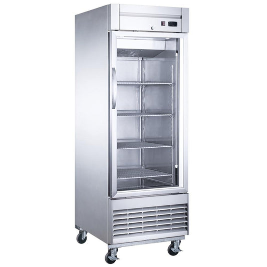 D28R-GS1 Bottom Mount Glass Single Door Commercial Reach-in Refrigerator
