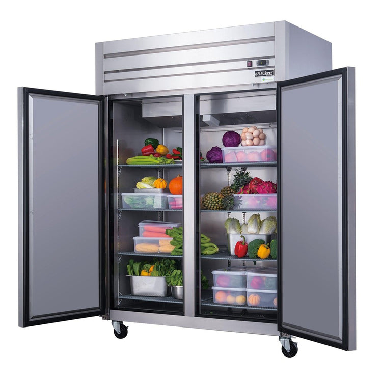 D55AF Commercial 2-Door Top Mount Freezer in Stainless Steel