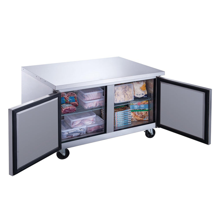 DUC36F 2-Door Undercounter Freezer in Stainless Steel