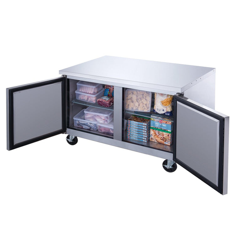 DUC36F 2-Door Undercounter Freezer in Stainless Steel