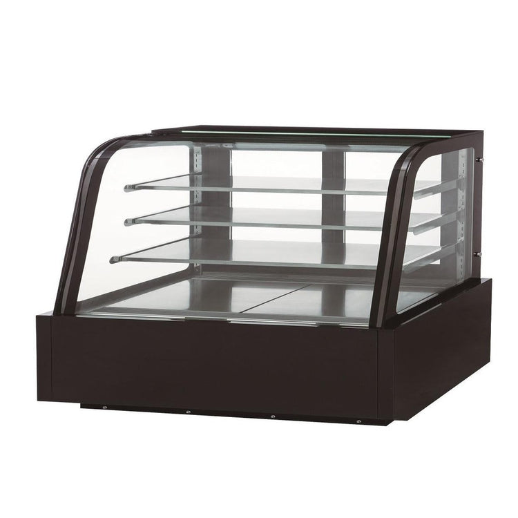 DDM72R-CB Vitrina para pasteles de vidrio curvado de 72"