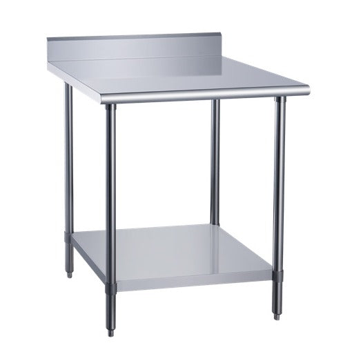 DCSTW-3024B Stainless Steel Work Table with Backsplash - 24 in. Wide