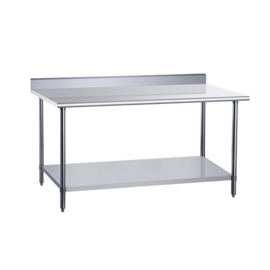 DCSTW-3060B Stainless Steel Work Table with Backsplash - 60 in. Wide