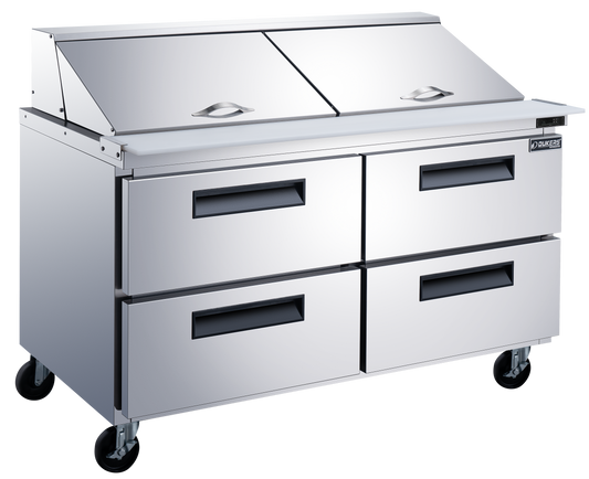 DSP60-24M-D4 4-Drawer Megatop Commercial Food Prep Table Refrigerator in Stainless Steel