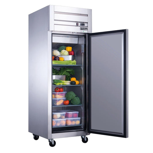 Refrigerador comercial de montaje superior de una sola puerta D28AR en acero inoxidable