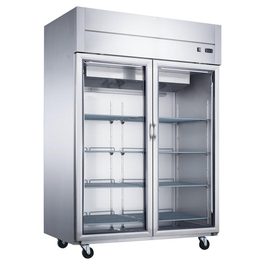 D55AR-GS2 Top Mount Glass 2-Door Commercial Reach-in Refrigerator
