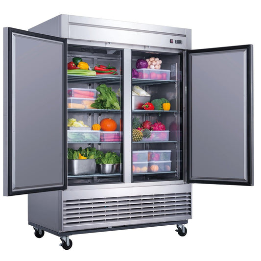 Refrigerador comercial de 2 puertas D55R en acero inoxidable
