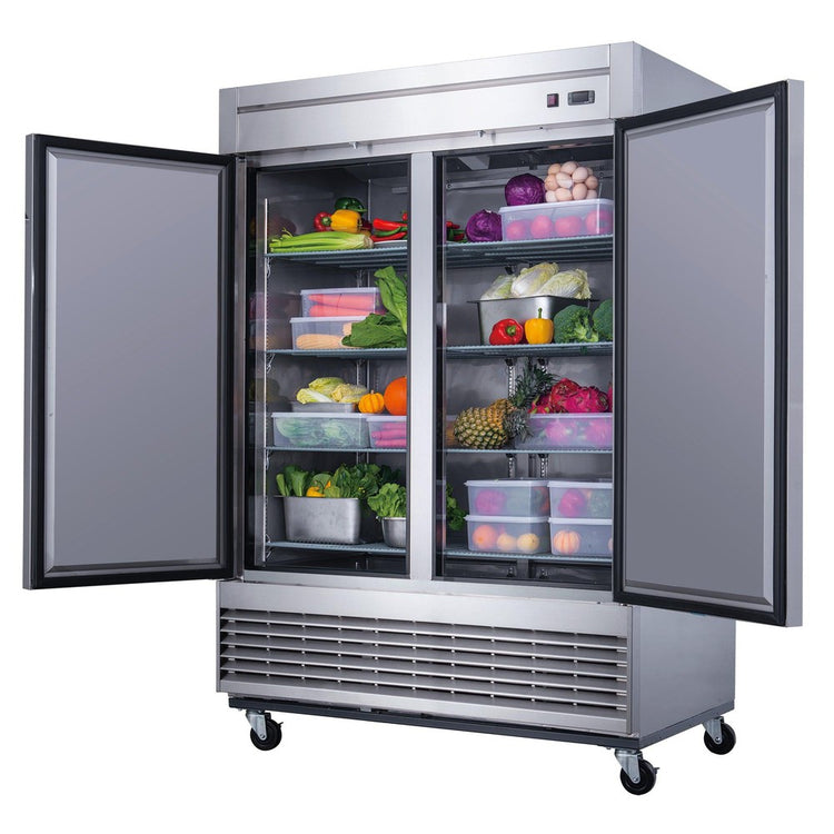 Refrigerador comercial de 2 puertas D55R en acero inoxidable
