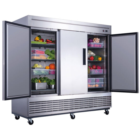 Refrigerador comercial de 3 puertas D83R en acero inoxidable