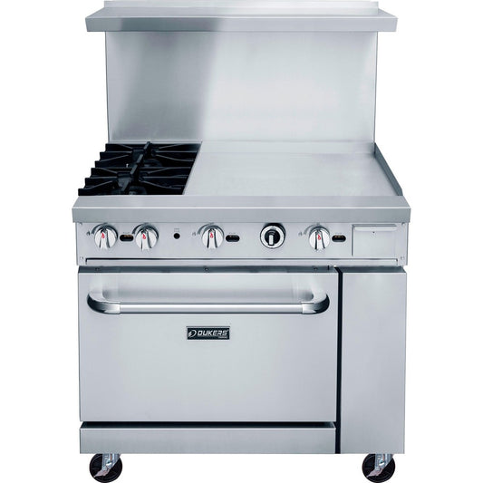 DCR36-2B24GM 36" Gas Range with Two (2) Open Burners & 24" Griddle