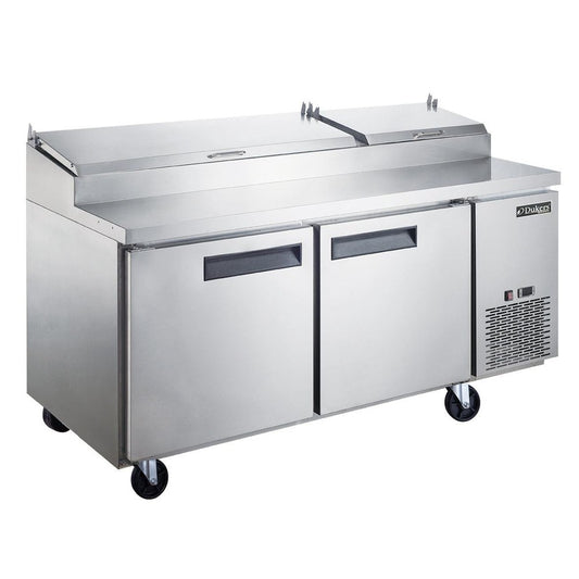 Refrigerador comercial con mesa para preparación de pizza, 2 puertas, DPP70-9-S2