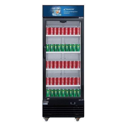 Refrigerador comercial con puerta batiente de vidrio simple DSM-12R