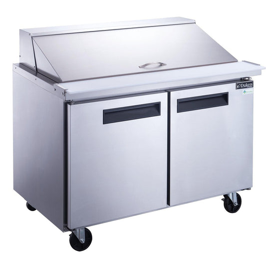 DSP48-18M-S2 2 门商用食品准备台冰箱，不锈钢材质，带超大顶部